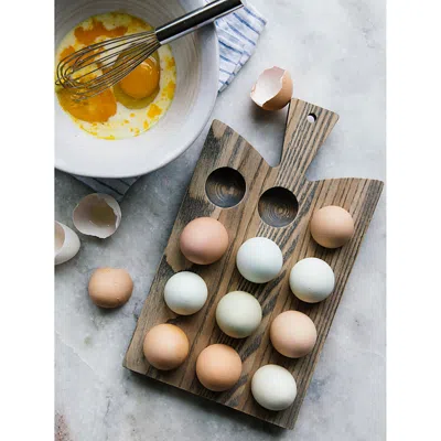 Farmhouse Pottery Wooden Egg Board In Grey