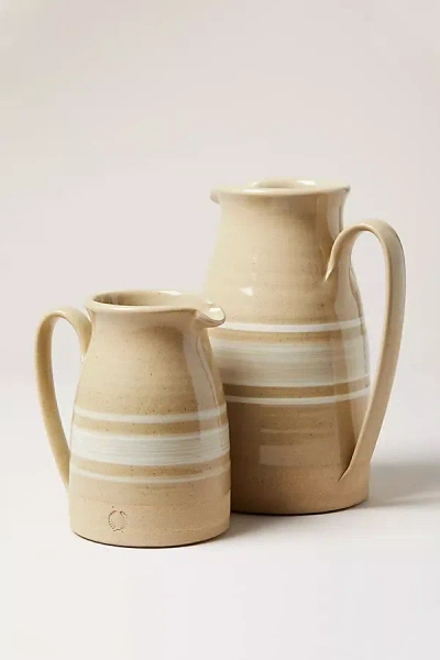 Farmhouse Pottery Yellowware Pitcher In Neutral