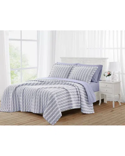 Farmhouse The  By Rachel Ashwell Wide Ticking Stripe Quilt Set