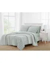 Farmhouse The  By Rachel Ashwell Wide Ticking Stripe Quilt Set In Green