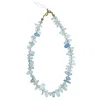 Farra Blue Natural Aquamarine Gemstone Phone Strap