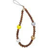 Farra Brown Freshwater Pearls With Hearts Phone Strap