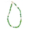 Farra Green Shell With Freshwater Pearls Phone Strap