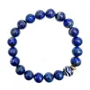 Farra Lapis With Blue Wave Ceramic Men's Bracelet In Blue