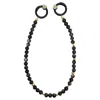 Farra Natural Black Obsidian Phone Strap
