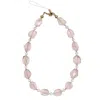 Farra Pink Faceted Rose Quartz With Freshwater Pearls Gemstone Phone Strap