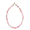 Farra Pink / Purple Pink Shell With Freshwater Pearls Phone Strap