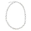Farra White Irregular Freshwater Pearls With Sterling Silver Men's Necklace
