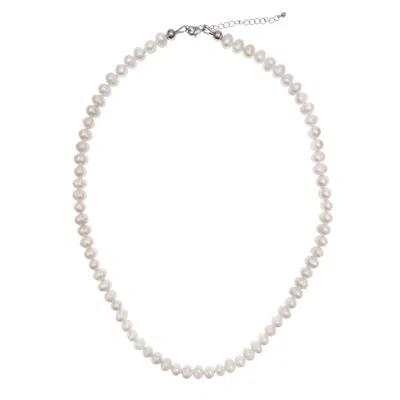 Farra White Timeless Freshwater Pearls Men's Necklace