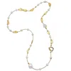 Farra Women's Citrine With Baroque & Freshwater Pearl Long Necklace In Yellow