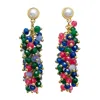 Farra Women's Gemstones Pin Earrings
