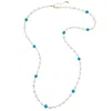 Farra Women's Green Freshwater Pearls With Amazonite Multi-way Necklace In Green
