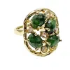 Farra Women's Green Zoisite Gemstone Statement Ring
