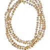 Farra Women's Neutrals Beige Color Multi Layers Shell Necklace