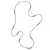 Farra Women's Phoenix Lapis With Blue Lapis Beaded Long Necklace In Blue