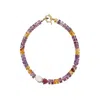 Farra Women's Pink / Purple Citrine & Amethyst With Baroque Peals Necklace