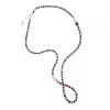 Farra Women's Pink / Purple Purple Pearls With Agate And Baroque Pearls Long Necklace