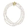 Farra Women's Stunning White Irregular Shells Multi-layers Necklace In White