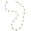 Farra Women's White / Brown Removable Freshwater Pearls & Tiger Eye Glasses Chain