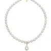 Farra Women's White Must-have Freshwater Pearls With Baroque Pearl Pendant Necklace In White