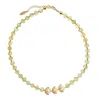 Farra Women's Yellow Citrine With Freshwater Pearls Short Necklace In Yellow