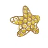Farra Women's Yellow / Orange Yellow Agate Star Setting Statement Ring
