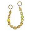 Farra Yellow / Orange Nugget Citrine With Hearts Phone Strap