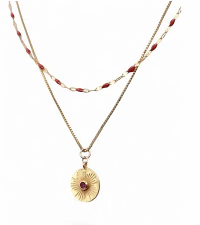 Farrah B Jewelry Vamp Necklace In Gold