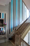 Farrow & Ball Chromatic Stripe Wallpaper In Blue