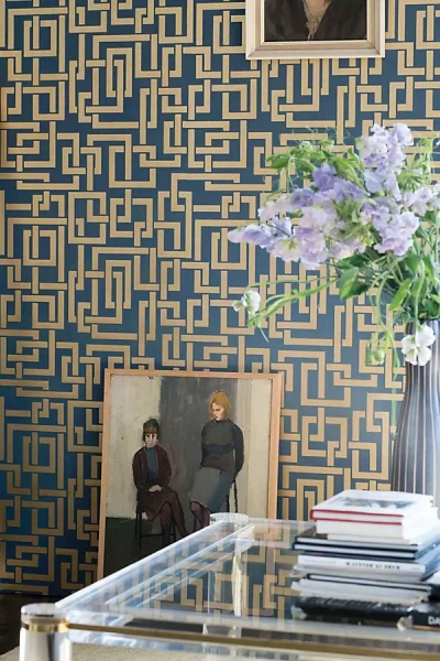 Farrow & Ball Enigma Wallpaper In Gold