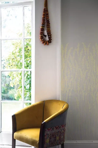 Farrow & Ball Feather Grass Wallpaper In Blue