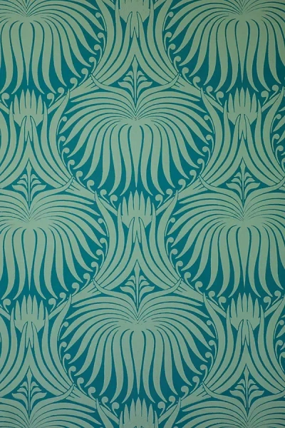 Farrow & Ball Lotus Wallpaper In Blue