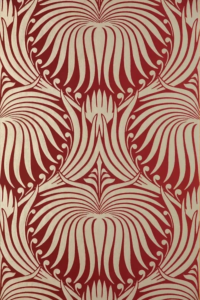 Farrow & Ball Lotus Wallpaper In Red