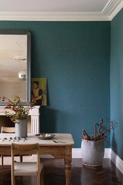 Farrow & Ball Silvergate Wallpaper In Blue