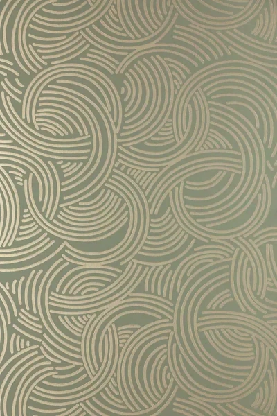 Farrow & Ball Tourbillon Wallpaper In Green