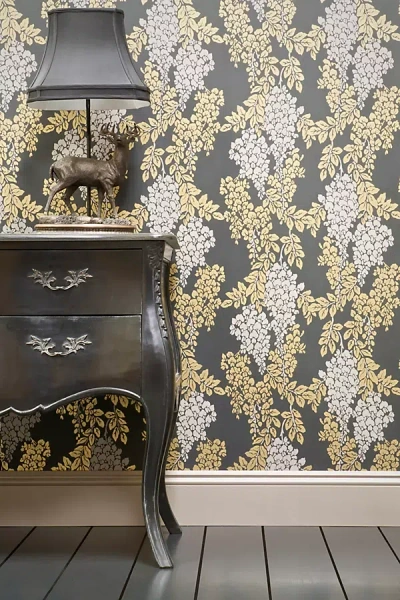 Farrow & Ball Wisteria Wallpaper In Multi