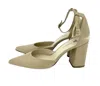Farrutx Women's Nappa Leather Pumps Pointed Toe Heels In Beige In Beige