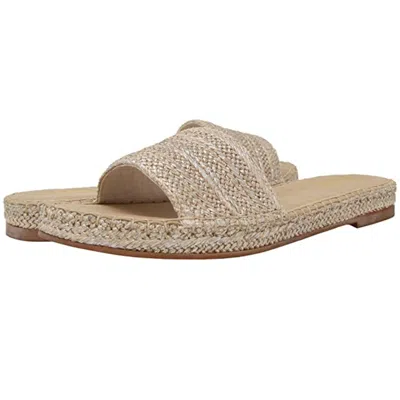 Faryl By Farylrobin Monclare Sandals Gold Slip-on Slide Zap740 In Neutral