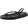 Faryl By Farylrobin Morgan Womens Leather Slide Sandals In Black