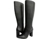 Faryl By Robin Terry Boots Women Black Leather Pointed Toe Knee High Khd872 (black,12)