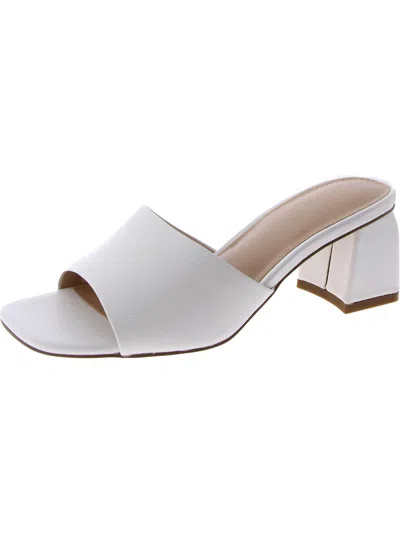 Faryl Robin Pip Womens Leather Slip On Heels In White