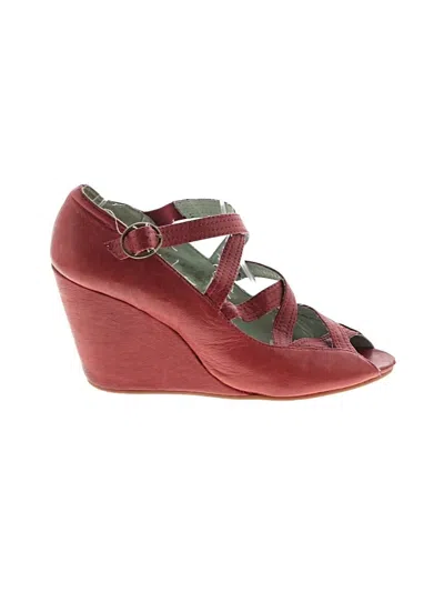 Pre-owned Faryl Robin Wedges In Red