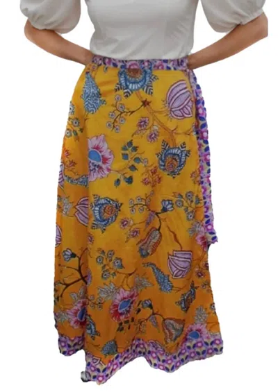 Farylina Maple Wrap Skirt In Yellow
