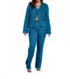 Fascination Promise Me Collared Top And Pants Set In Teal In Blue
