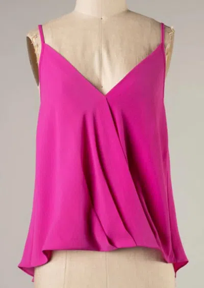 Fascination Women's Keep It Simple Crossover Cami Tank In Magenta