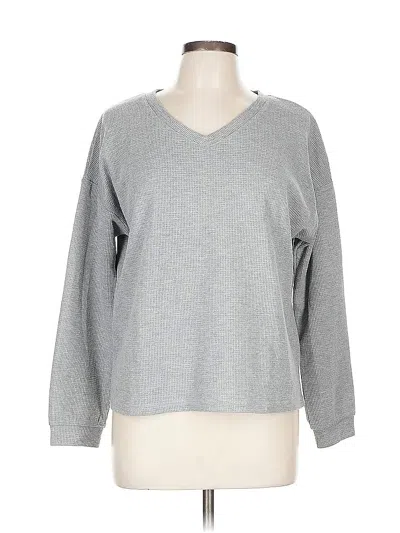 Pre-owned Fashion 3/4 Sleeve T-shirt In Gray