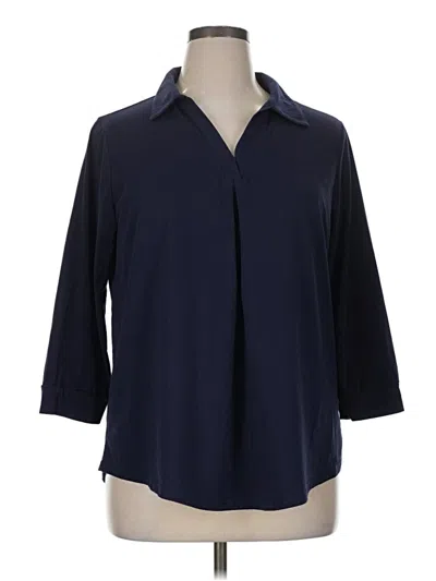 Pre-owned Fashion 3/4 Sleeve T-shirt In Blue