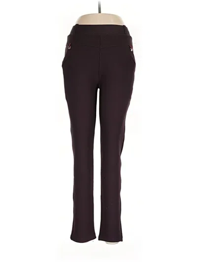 Pre-owned Fashion Active Pants In Burgundy