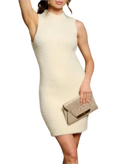 Fashion Bae Sleeveless Sweater Dress In Beige