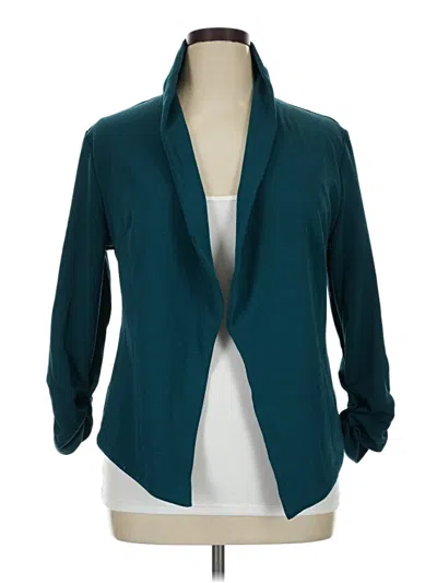 Pre-owned Fashion Blazer Jacket In Teal